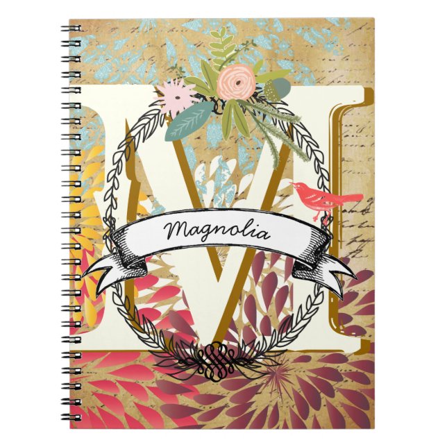 Dagligen Journal med Monogram Anteckningsbok (Framsidan)