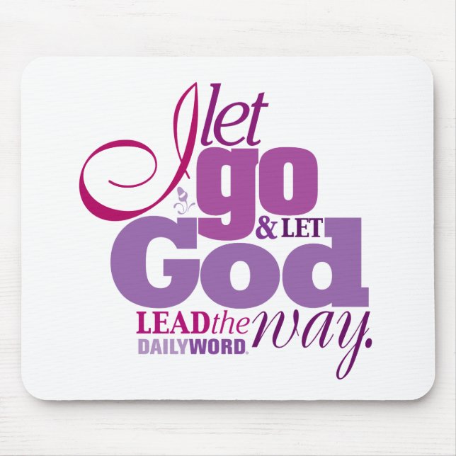 DAGLIGEN l5At WORD® "går, låter guden" Mousepad Musmatta (Framsidan)