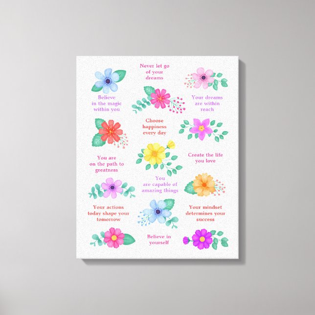 Dagligen påminns om positiva motiveringstillfällen canvastryck (Framsida)