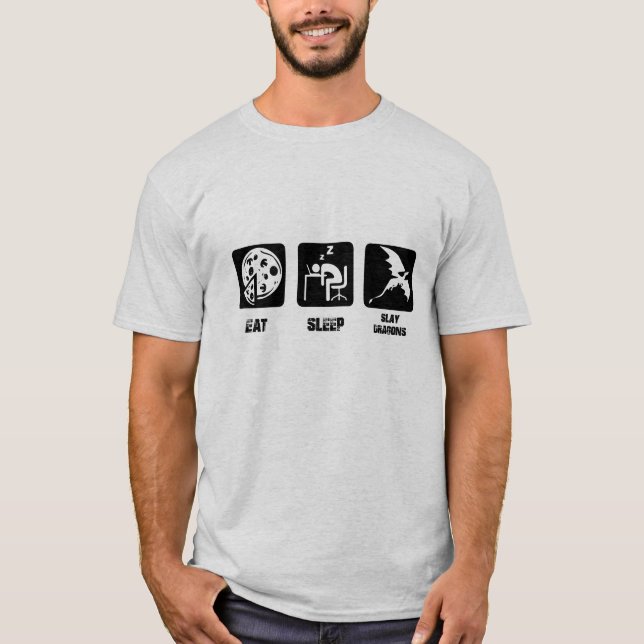 Dagligen rutinmässiga Gamers T Shirt (Framsida)