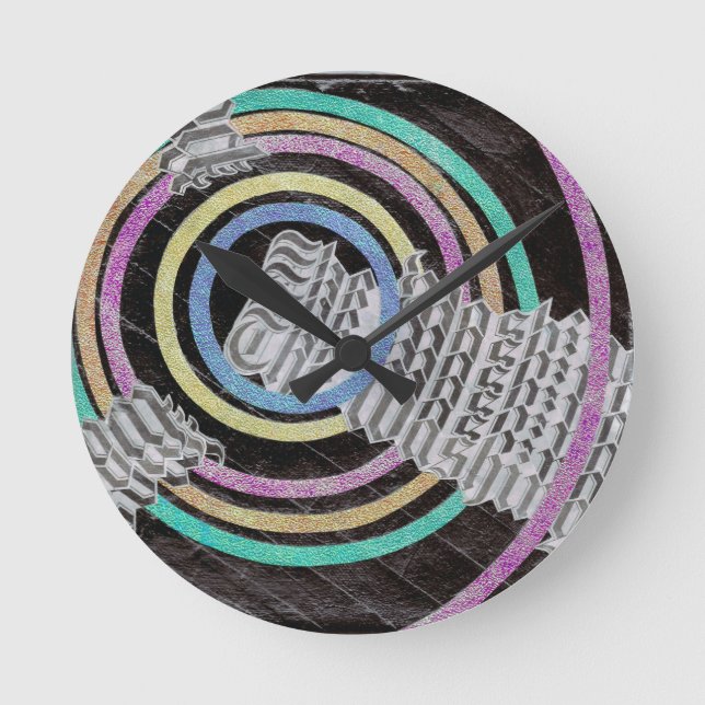 Dagligen snurrande rund klocka (Framsida)