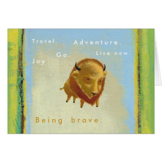 DAGLIGEN tyngdlös KONST - härlig flyta buffel Hälsningskort