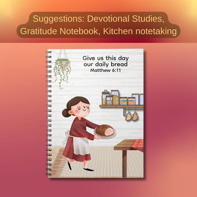 Dagligt Bröd – Tro & Tacksamhet Anteckningsbok (Give us this day journal)
