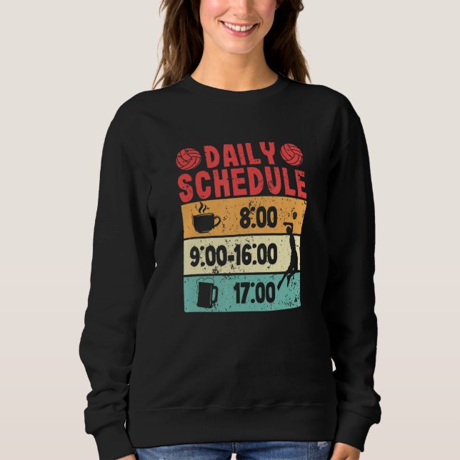 Dagligt schema för teamträning för Beach Volleybal T Shirt (Framsida)