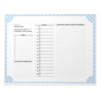 Dagligt schema på spanska med verbs, Practice Anteckningsblock