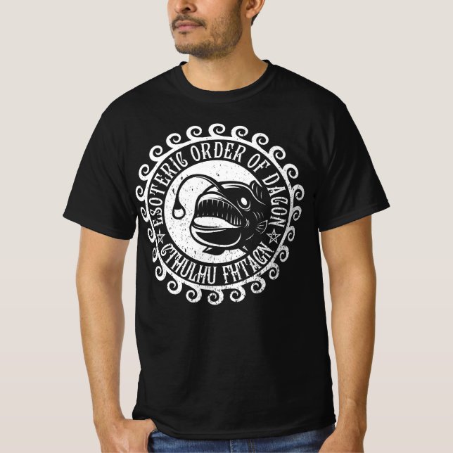 Dagon Insmouth Lovecraft T Shirt (Framsida)