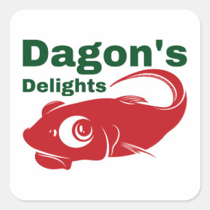 Dagons Delight Seafood Fyrkantigt Klistermärke