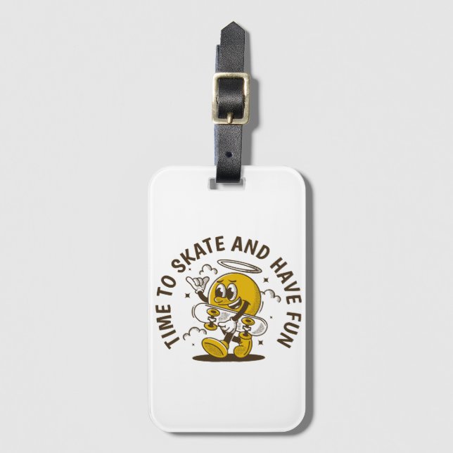 Dags att åka skate bagagebricka (Framsida vertikal)