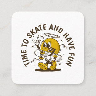 Dags att åka skate fyrkantigt visitkort