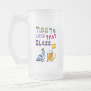 Dags att backa upp glaset frostat ölglas