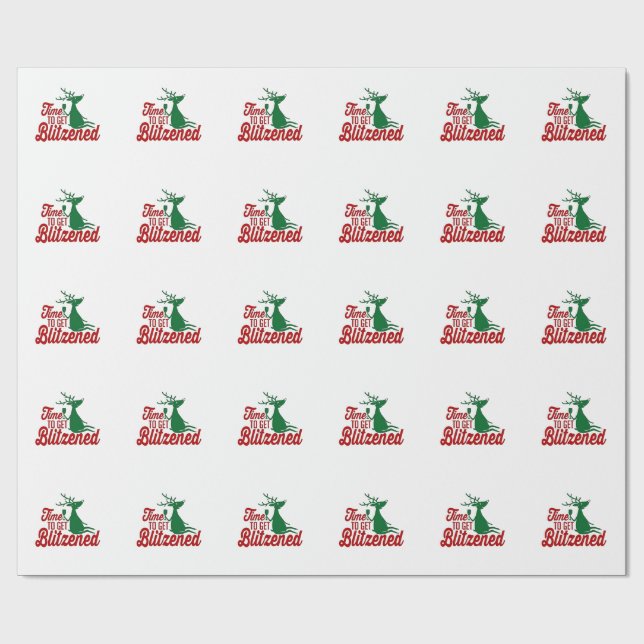 Dags att bli Blitzenad julren  Presentpapper (Platt)