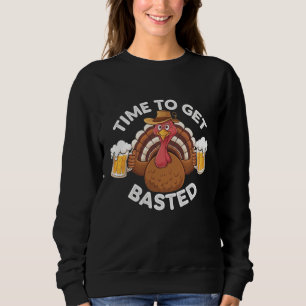 Dags att bli överöst Rolig öl Thanksgiving kalkon T Shirt