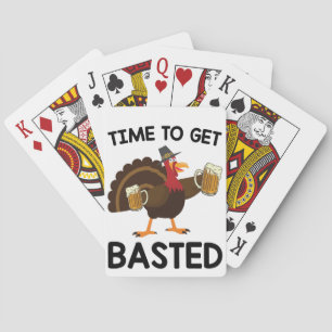 Dags att bli överöst Rolig öl Turk Thanksgiving  Casinokort