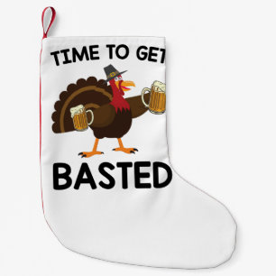 Dags att bli överöst Rolig öl Turk Thanksgiving Liten Julstrumpa