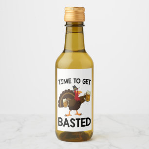 Dags att bli överöst Rolig öl Turk Thanksgiving  Vinetikett