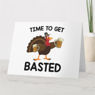 Dags att bli överöst Rolig öl Turkiet Thanksgiving Tack Kort