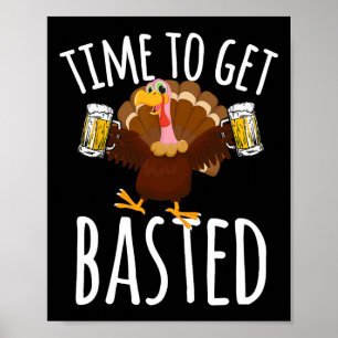 Dags att bli rolig öl Thanksgiving Turkey Gi Poster