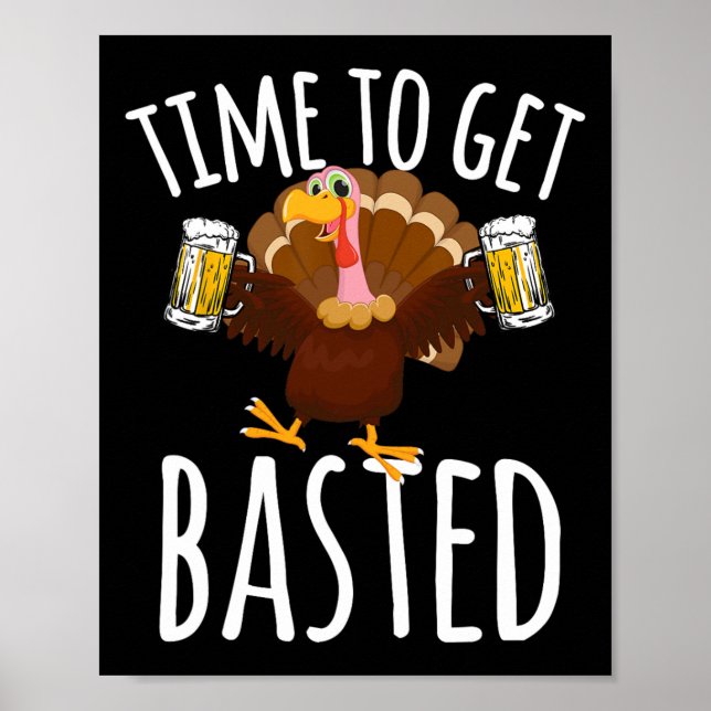 Dags att bli rolig öl Thanksgiving Turkey Gi Poster (Framsidan)