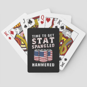 Dags att bli stjärnspäcklad slagen öl USA-flagga Casinokort