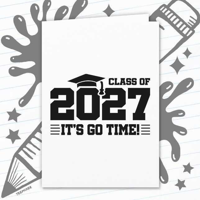 Dags att Börja Examenår Avgångsklass 2027 Kort (Skapare uppladdad)