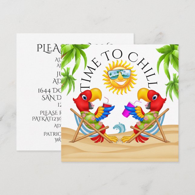 Dags att CHILLA Inbjudan (Fram/baksida)