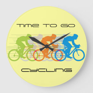 Dags att cykla väggklocka för design