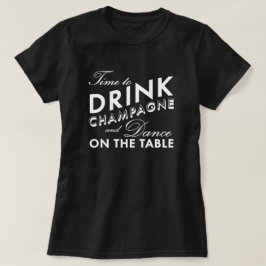 Dags att dricka Champagne Black T-shirt