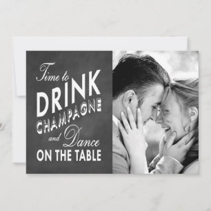 Dags att dricka Champagne Holiday Photo Card Julkort