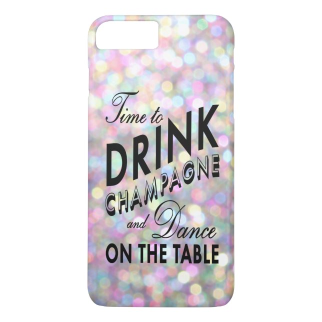 Dags att dricka champagne i rosa iPhone 7 Plus Case-Mate iPhone Skal (Baksida)