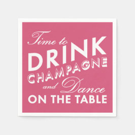 Dags att dricka Champagne Rosa Pappersservett