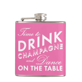 Dags att dricka Champagne Rosa & White Flask Fickplunta