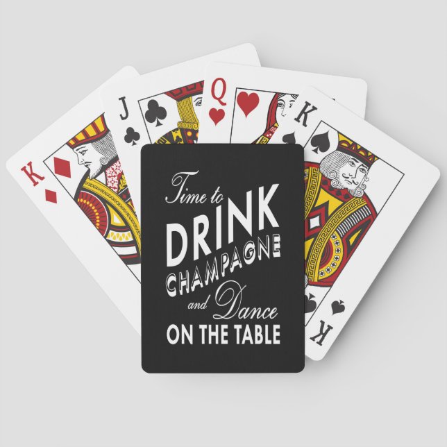 Dags att dricka champagne spelkort (Baksidan)