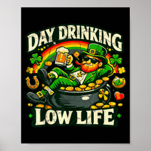 Dags att dricka låg livsstil vintage rolig st patr poster