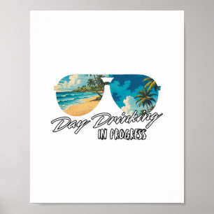 Dags att dricka pågår Roligt Singels Semester Cr Poster