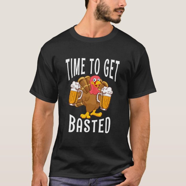 Dags att få Bast Beer Thanksgiving Turkiet T Shirt (Framsida)