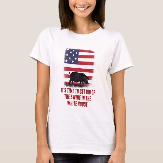 Dags att få bort vinet i Vita huset T Shirt (Framsida)