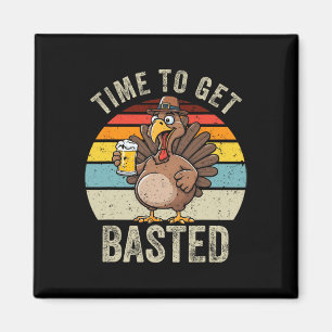 Dags att få en stärkt Thanksgiving av öl, Turkiet Magnet