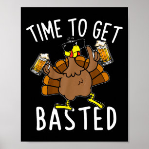 Dags att få en stärkt Thanksgiving av öl, Turkiet Poster