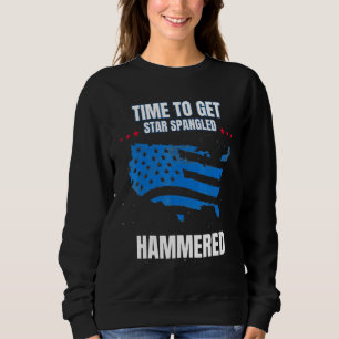 Dags att få stjärna spangled Hammered Celebratory T Shirt
