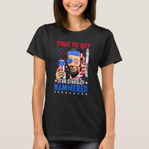 Dags att få stjärna spjälad Hammered Abe Lincoln 4 T Shirt