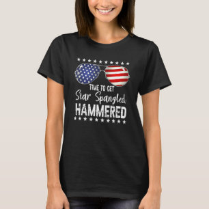 Dags att få stjärnan spridd i hammered 4 juli Sol T Shirt