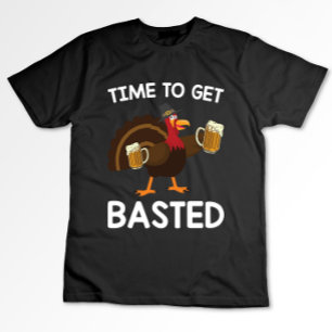 Dags att få Thanksgivingen Bast Funny Beer Turkey T Shirt