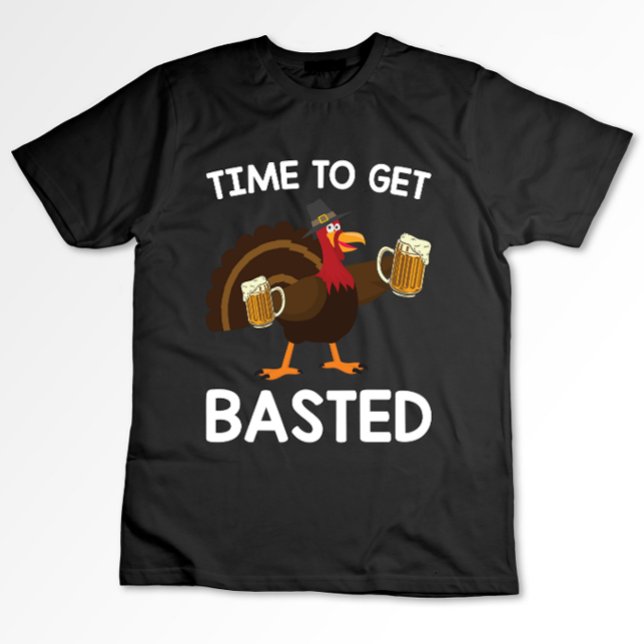Dags att få Thanksgivingen Bast Funny Beer Turkey T Shirt (Skapare uppladdad)