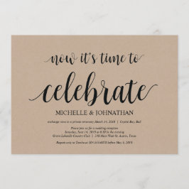 dags att fira, bröllop elopement inbjudningar