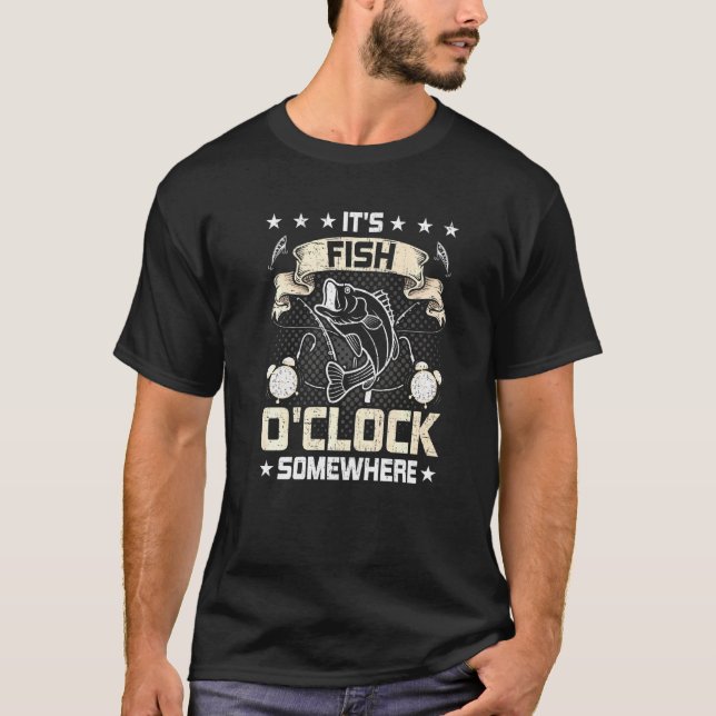 Dags att fiska någonstans flugfiske t shirt (Framsida)