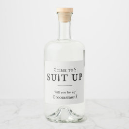 Dags att Frieri Bröllopsfesten Kostym Up Spritflaskor Etikett