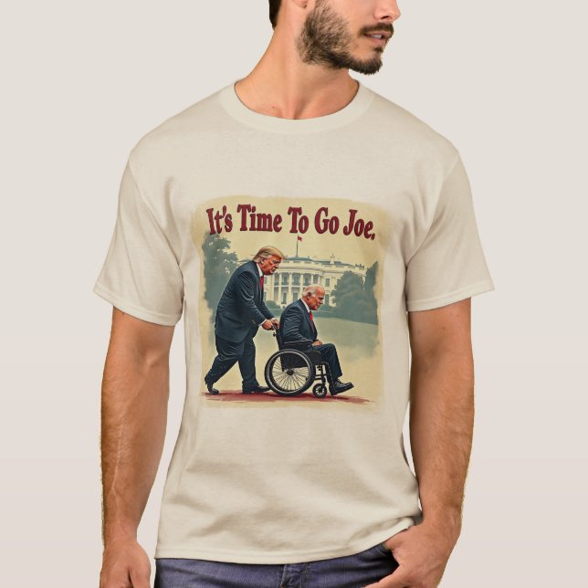 "Dags att gå Joe" T-Shirt - Anti Biden, konservati (Framsida)