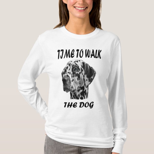Dags att gå till hund t shirt (Framsida)