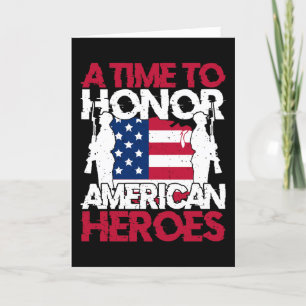 Dags att hedra Amerika Heroes Tack Kort