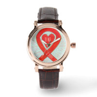 Dags att hoppas på Red Awareness Ribbon Heart Watc